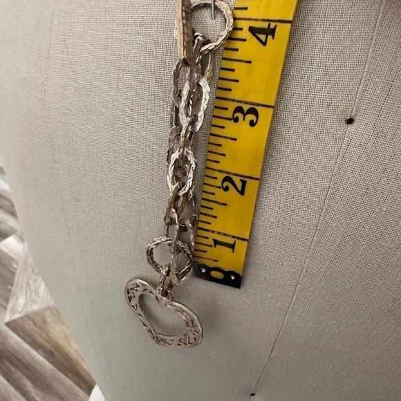 Gorgeous Sterling Silver Vine & Heart Bracelet by Bloodline Design - Picture 5 of 7